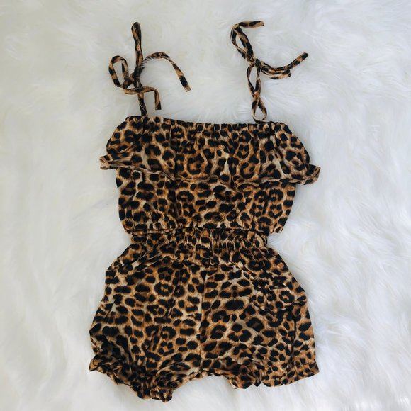 Toddler/Baby Girls 2 Piece Short Tank Set Romper - Picture 4 of 5